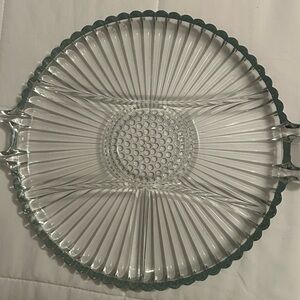 Glass Platter with Handles